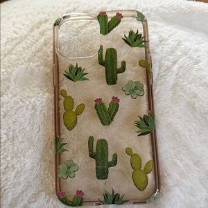 Cactus Design Clear Phone Case